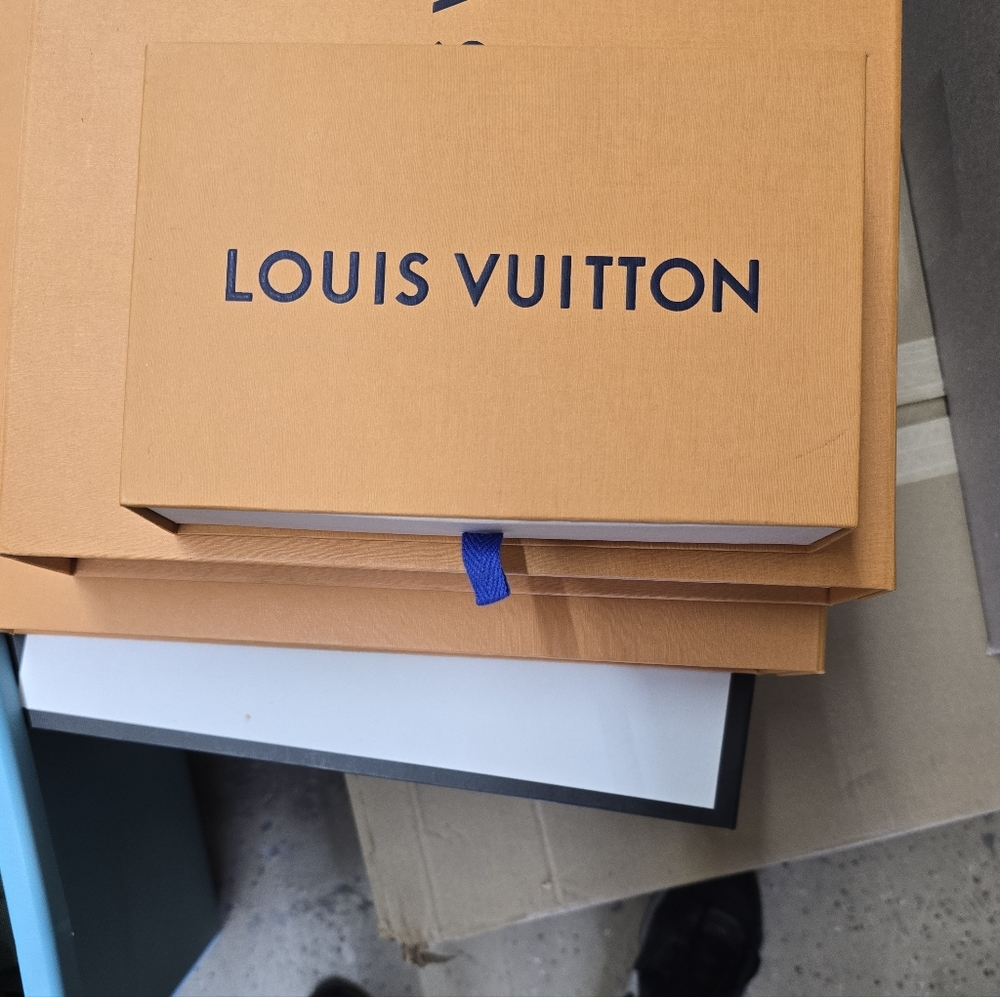 Louis Vuitton Signature Orange Box with Blue Accent